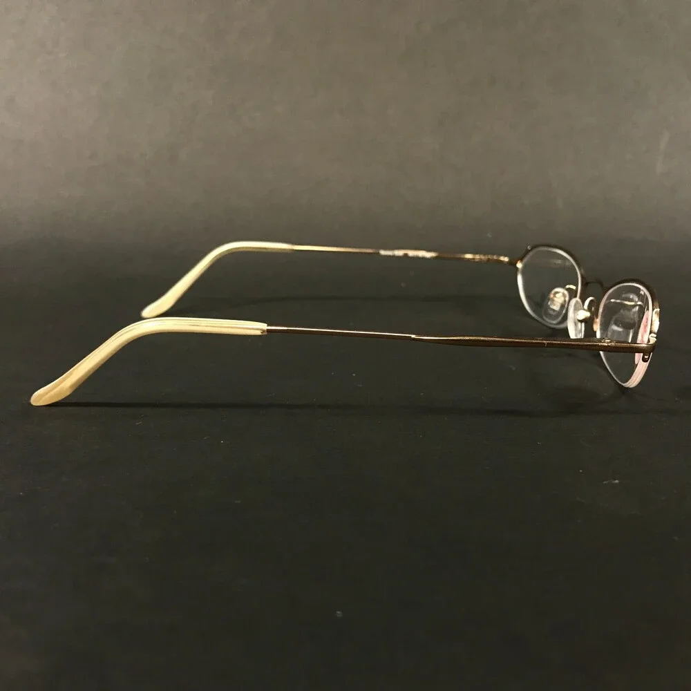 Nicole Miller Eyeglasses Frames Kimono Serene Gold Round Half Rim 49-18-135